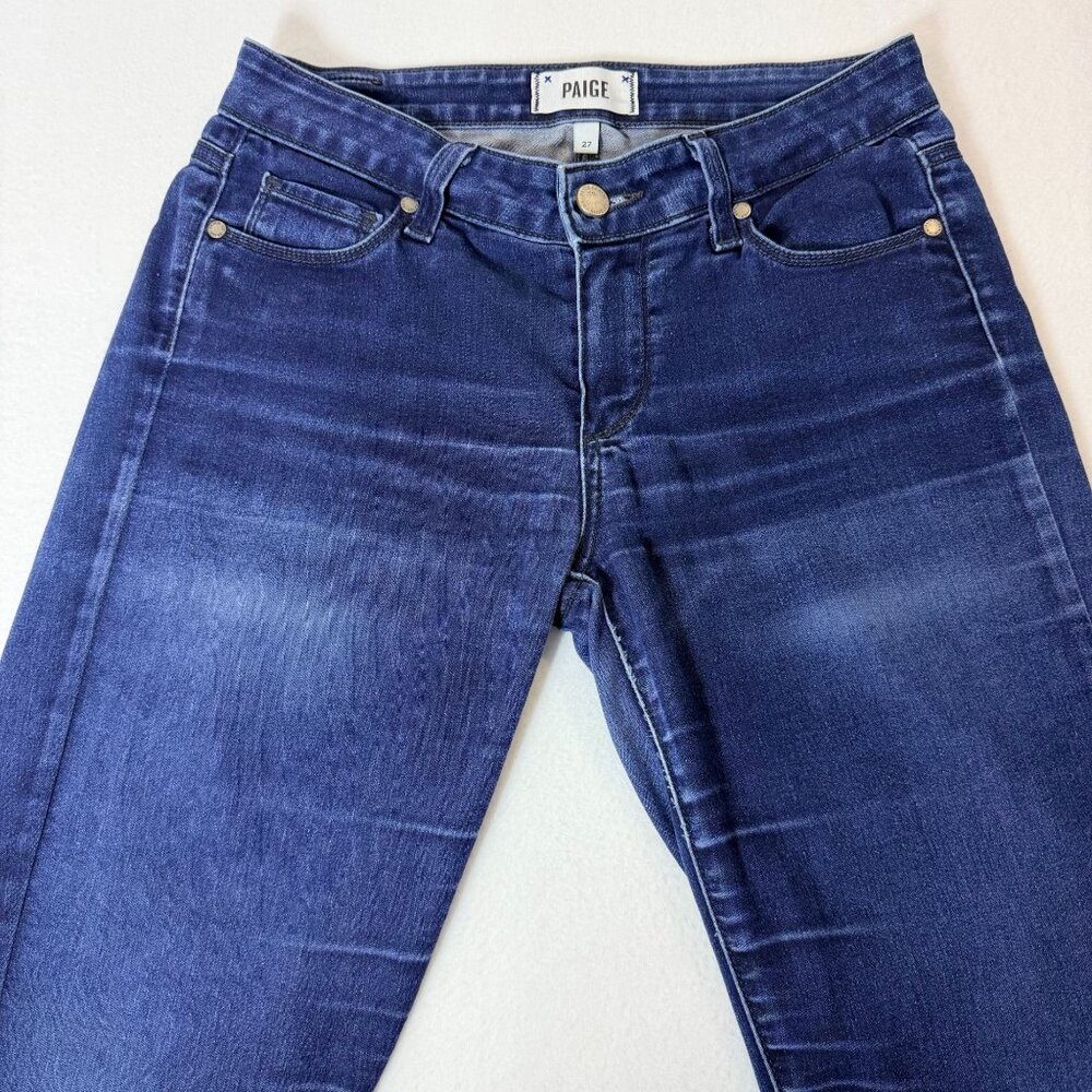 Paige Verdugo Ultra Skinny Womens Dark Wash Jeans Size 27 Mid-Rise Stretch Denim - Picture 7 of 15